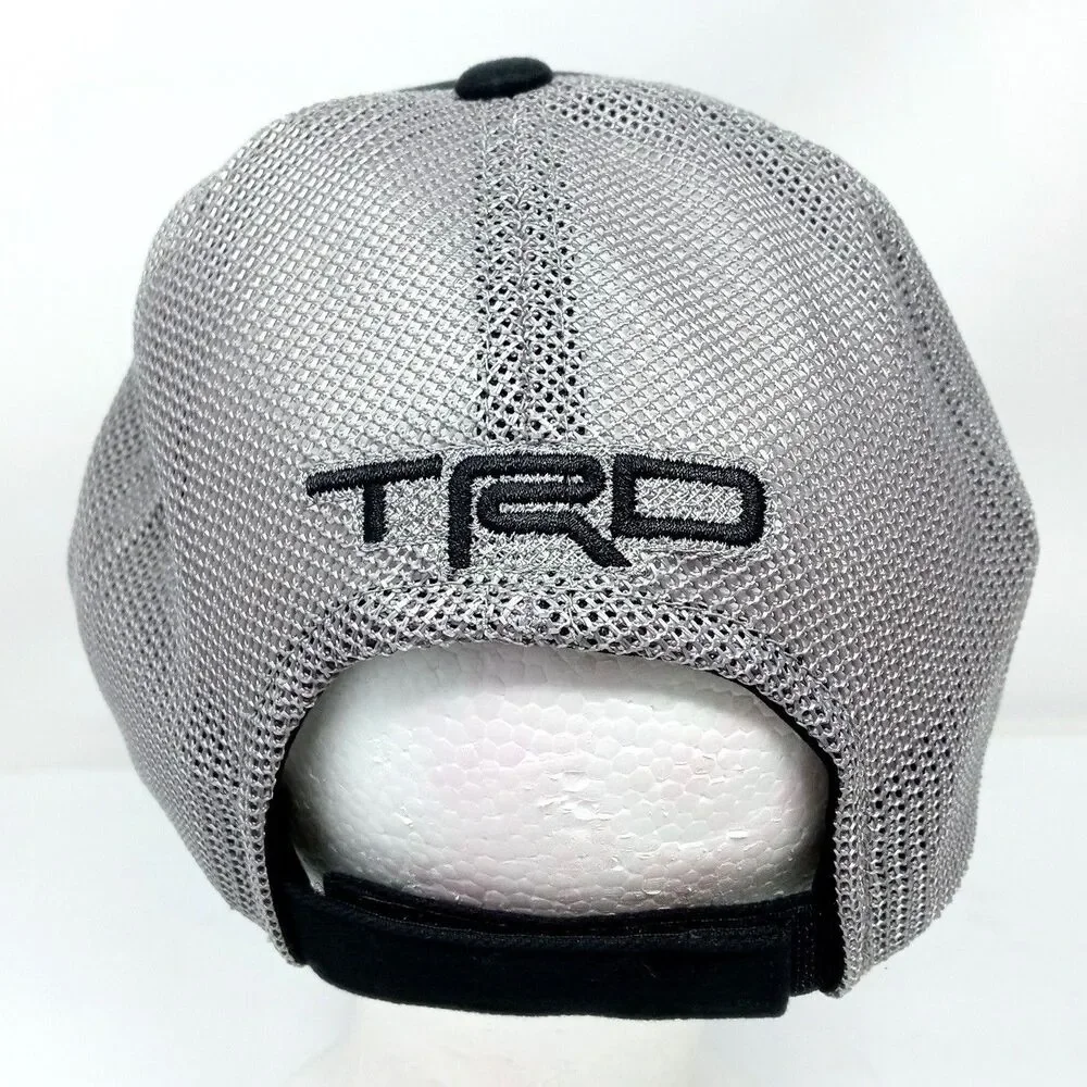 NEW Toyota Racing TRD Logo Black/Grey Mesh Trucker Adjustable Hat Cap